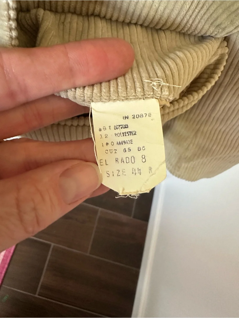 Men's Two-Tone Tan Corduroy Western Blazer